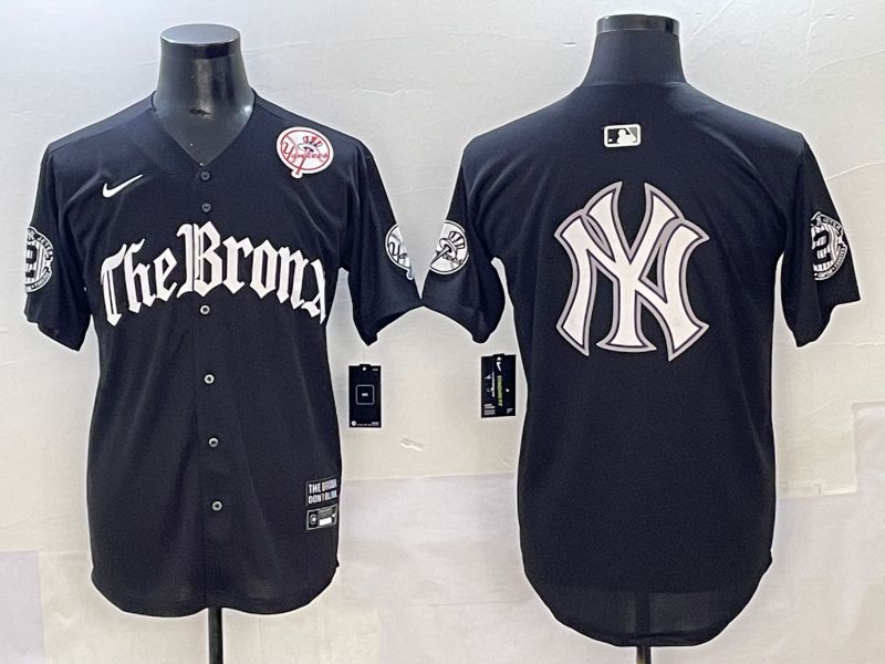 Men 2025 New York Yankees Blank Black Five generations Joint Name Nike MLB Jersey style 22
